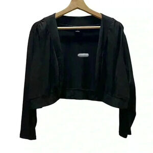 East 5th Womens Black Cropped Open Cardigan Size 1X